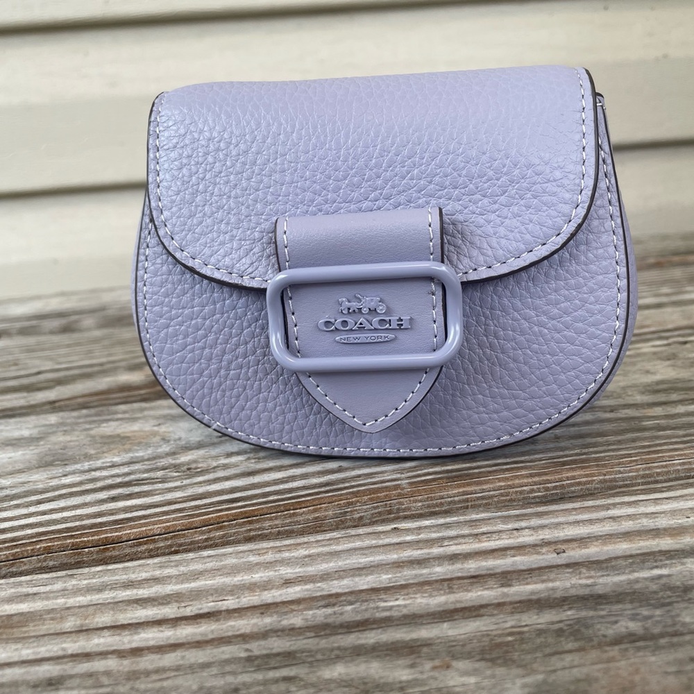Coach Morgan card case on a chain
